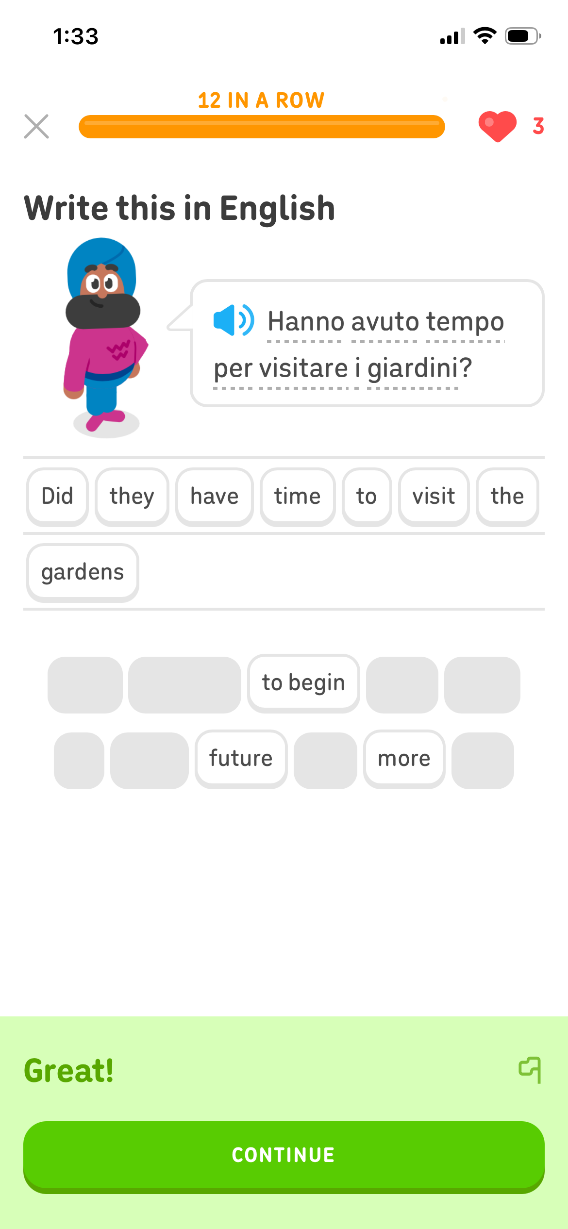 Learning Italian