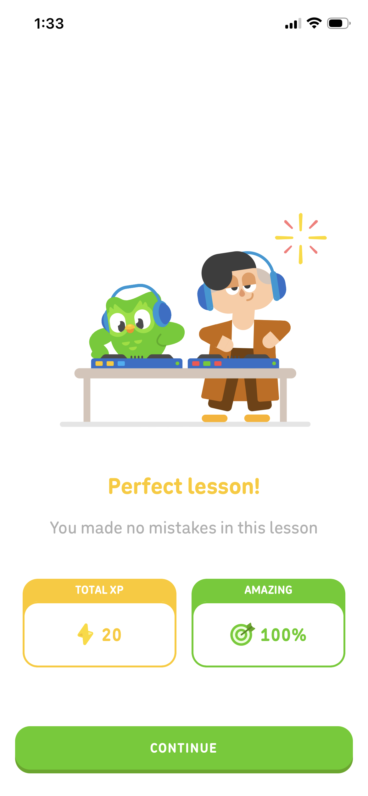 A perfect lesson